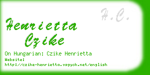 henrietta czike business card